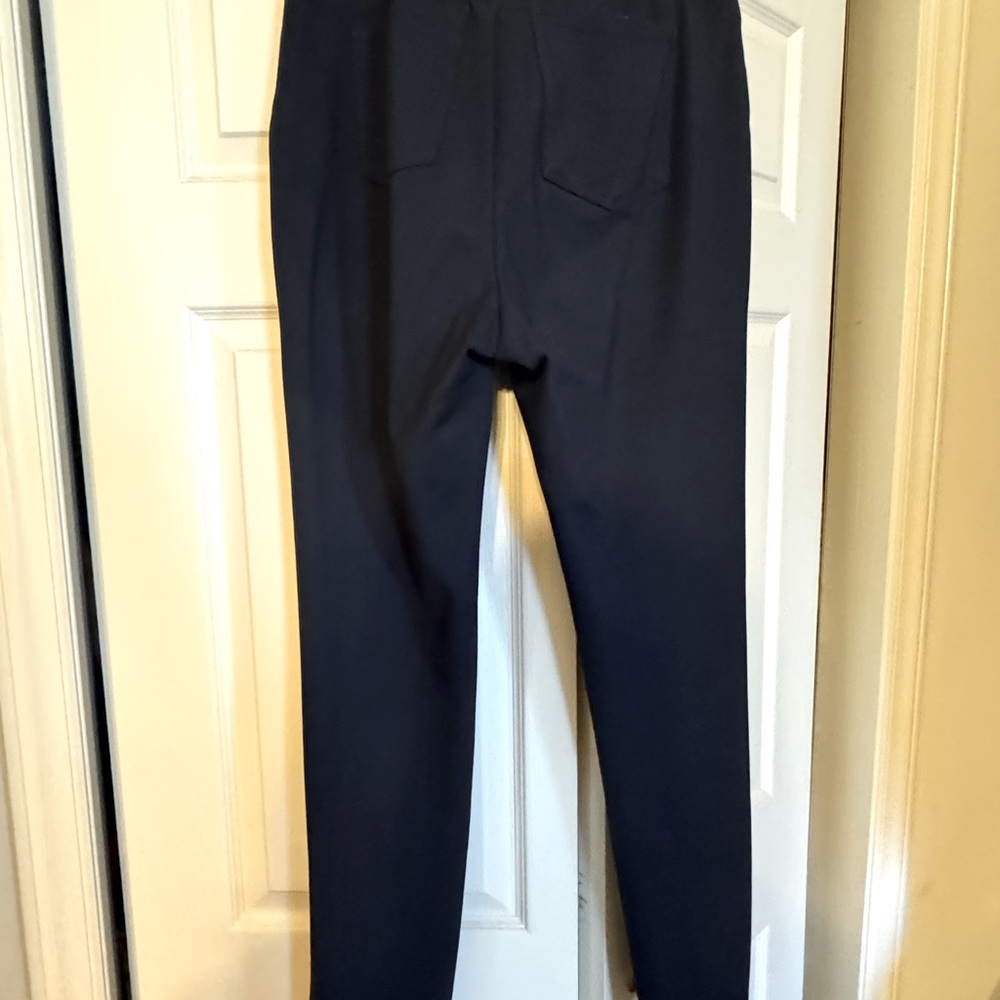 Soft Surroundings Perfect Ponte Navy straight leg pants Medium 10/12.